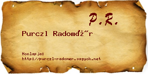 Purczl Radomér névjegykártya